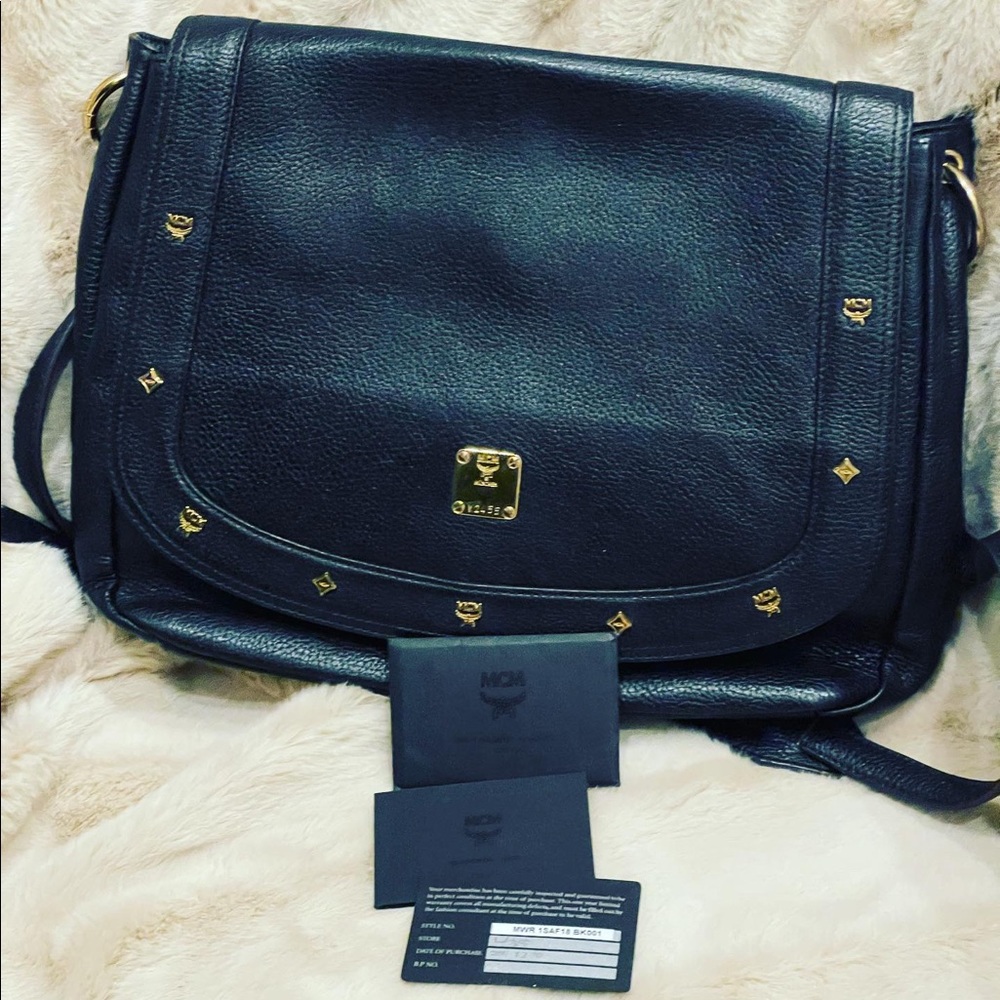 Authentic MCM two way leather bag